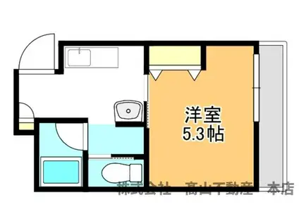 キャンパスシティ正門前I(1K/3階)の間取り写真