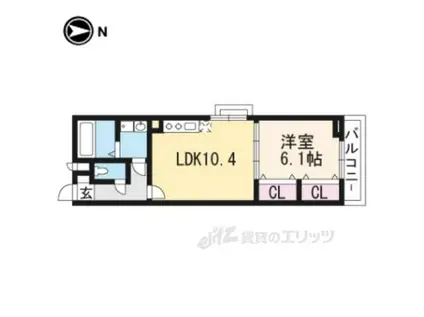 マーベラス笹屋(1LDK/5階)の間取り写真