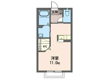 マメゾンド初石(1K/2階)の間取り写真