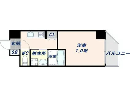 FELIZ GALAXY(1K/8階)の間取り写真