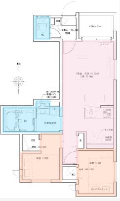 REGALEST二条(2LDK/3階)の間取り写真