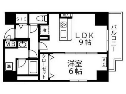 RAVIR RESIDENCE(1LDK/2階)の間取り写真