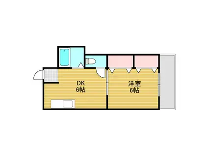 ハイツサンライズ(1DK/3階)の間取り写真