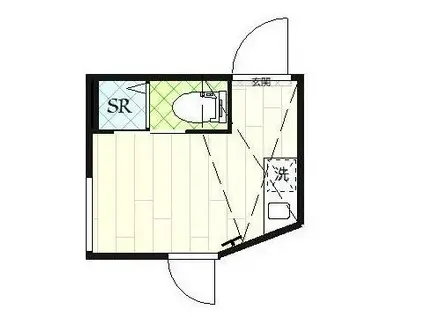 グランメゾン北千束(ワンルーム/1階)の間取り写真