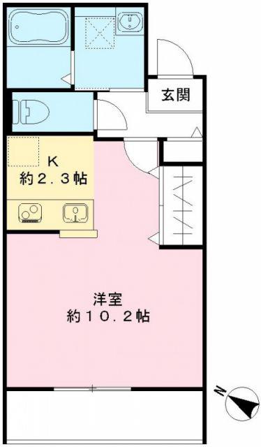 アドヴァンス(ワンルーム/3階)の間取り写真