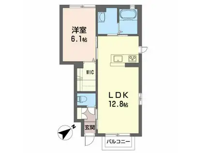 シャーメゾン港北II(1LDK/1階)の間取り写真