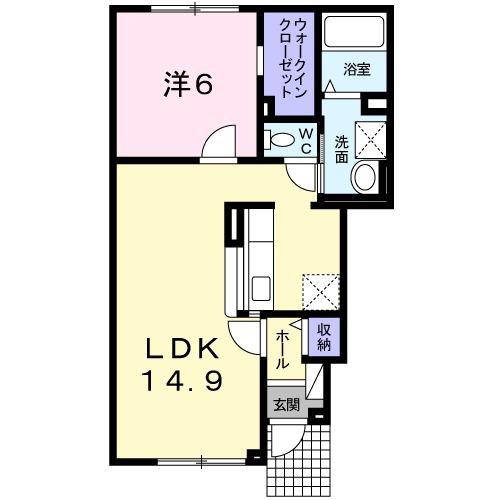 アトリエ(1LDK/1階)の間取り写真