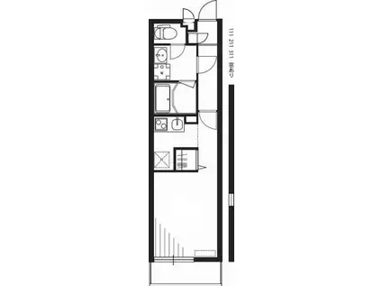 リブリ・アドバンス鶴見II(1K/1階)の間取り写真