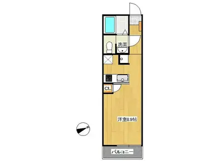 CORE久我山(ワンルーム/2階)の間取り写真