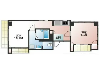 池田ビル501(1LDK/5階)の間取り写真