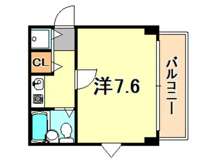 ロイヤル神戸下山手(1K/3階)の間取り写真