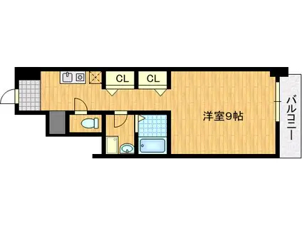 クオーレ西大路(1K/5階)の間取り写真