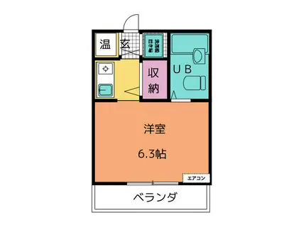 サンライズ原(ワンルーム/4階)の間取り写真