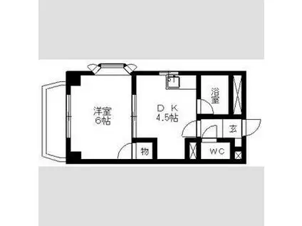マイステージ北極星(1DK/3階)の間取り写真