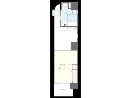 ボーベル南船場(1DK/4階)の間取り写真