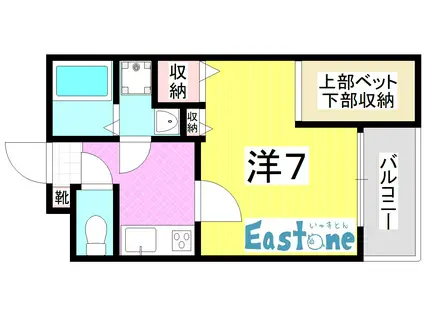 グランピア(1SK/1階)の間取り写真