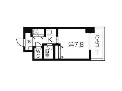 AXIS桜通内山(1K/4階)の間取り写真