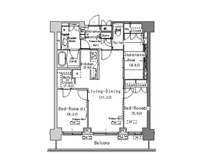 PARK AXIS 辰巳STAGE(3LDK/13階)の間取り写真