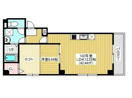 プレシア千葉中央(1LDK/1階)の間取り写真