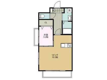 アンレーヴ門司駅前(1LDK/10階)の間取り写真