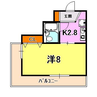 新井マンション(1K/5階)の間取り写真