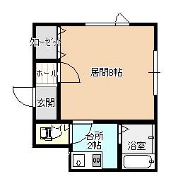 サニープレイスB(1K/1階)の間取り写真