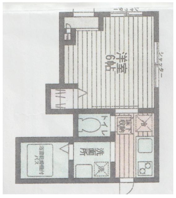 テイア1階(1SDK/1階)の間取り写真