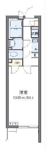 クレイノコンフォール(1K/2階)の間取り写真