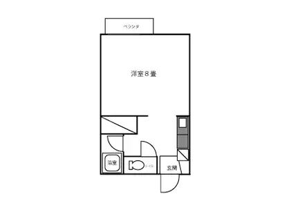 南コーポ(1K/2階)の間取り写真