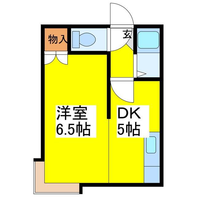パレロワイヤルN7(1DK/2階)の間取り写真