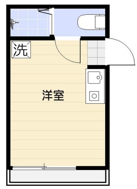 ファブール千川(ワンルーム/2階)の間取り写真