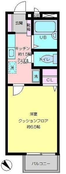 タウンコート ヒロ(1K/2階)の間取り写真