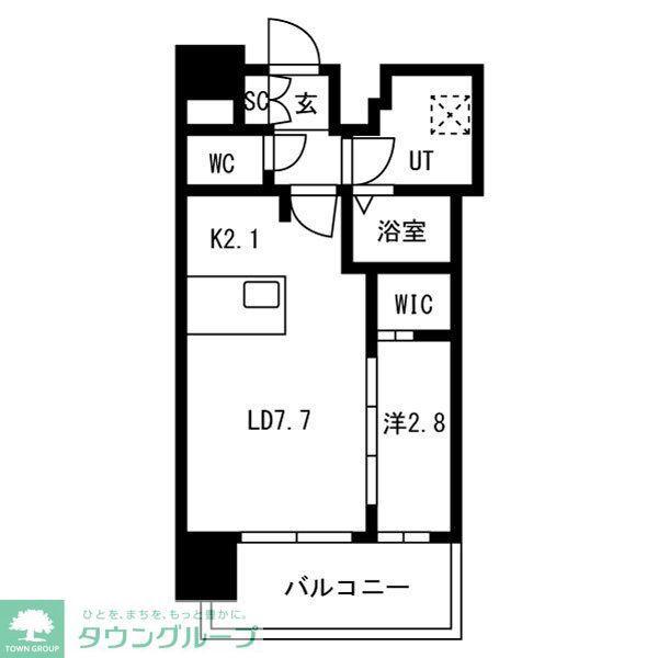 メイクスアート新栄III(1LDK/13階)の間取り写真