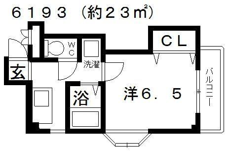 ルミエール(1K/1階)の間取り写真