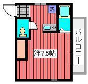 サンライズカーサ南大塚(ワンルーム/2階)の間取り写真