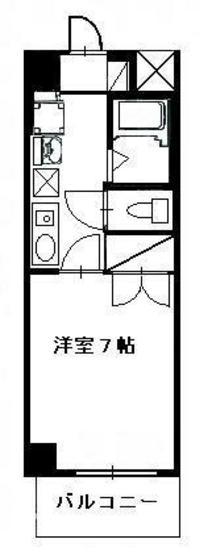 府中森野ビル(1K/3階)の間取り写真