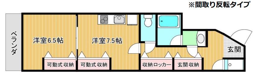 アンペルシュ(1LDK/3階)の間取り写真