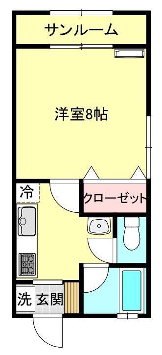 妙高はねうまライン 春日山駅 徒歩31分 2階建 築29年(1K/1階)の間取り写真