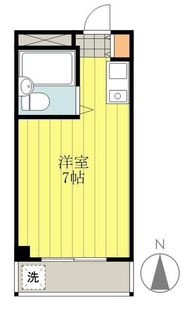 Kストーク(ワンルーム/1階)の間取り写真