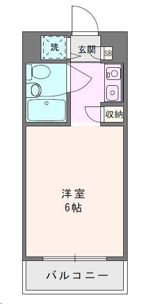 ウィンベルソロ鶴川1(1K/4階)の間取り写真