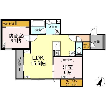 ＪＲ南武線 武蔵中原駅 徒歩19分 3階建 新築(2LDK/2階)の間取り写真