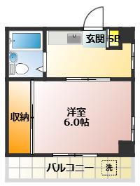 メゾン角田(1K/3階)の間取り写真