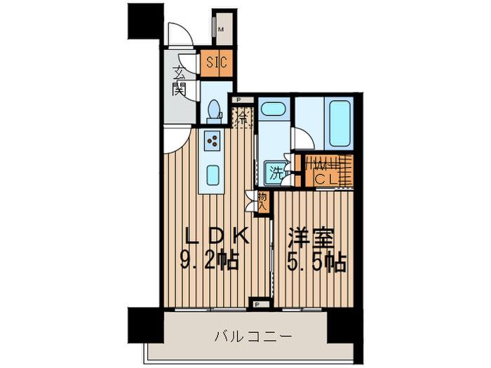 ザ・パークハウス渋谷美竹(1LDK/3階)の間取り写真