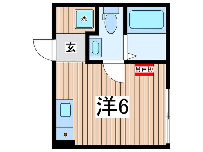 ブランカ東小岩(ワンルーム/2階)の間取り写真