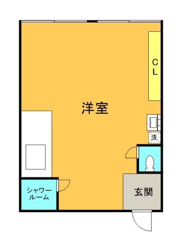 富士ハイツII(ワンルーム/3階)の間取り写真