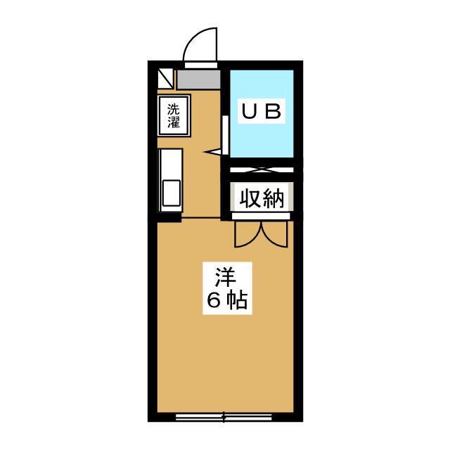 ハポネスU(ワンルーム/1階)の間取り写真