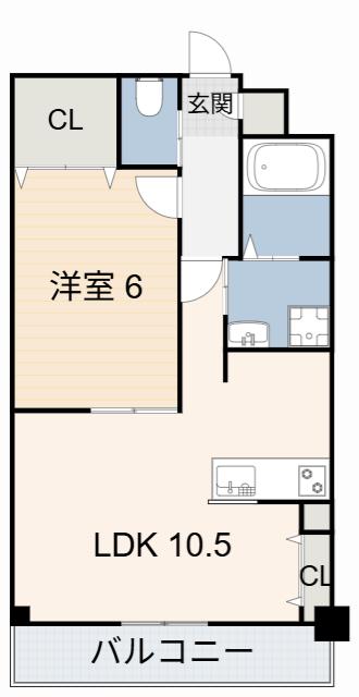 ルミナスT(1LDK/1階)の間取り写真