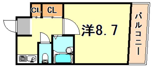 ときわ神田ハイツ(1K/2階)の間取り写真