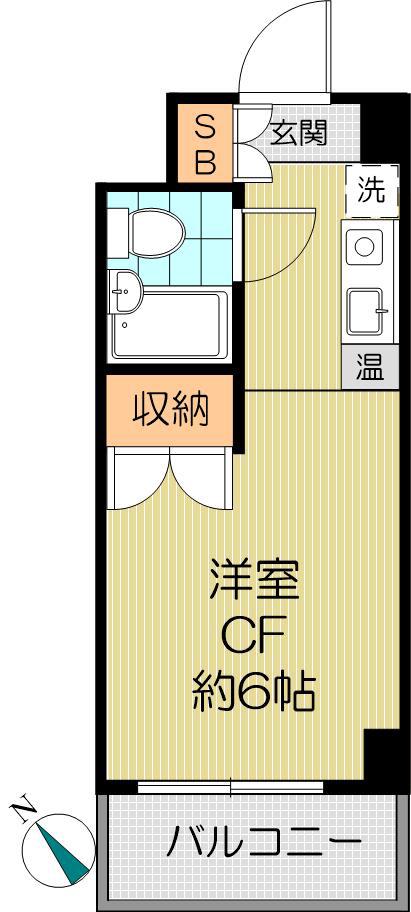 西早稲田M.O.ハウス(ワンルーム/4階)の間取り写真