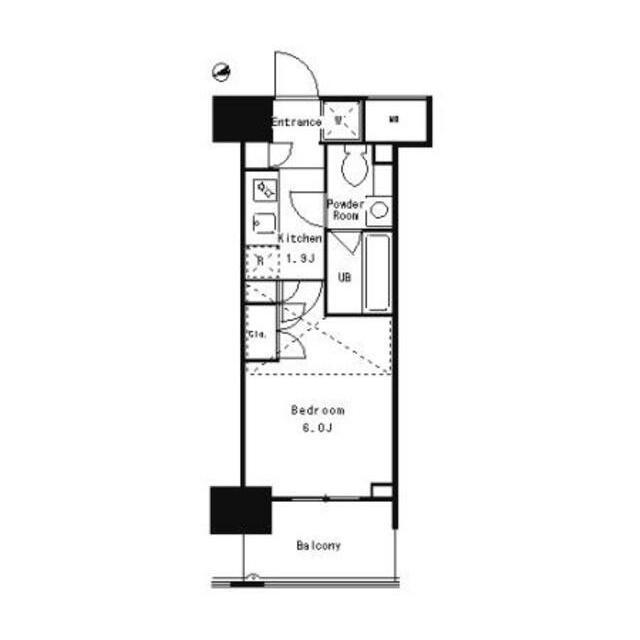 パークキューブ武蔵小杉(1K/3階)の間取り写真